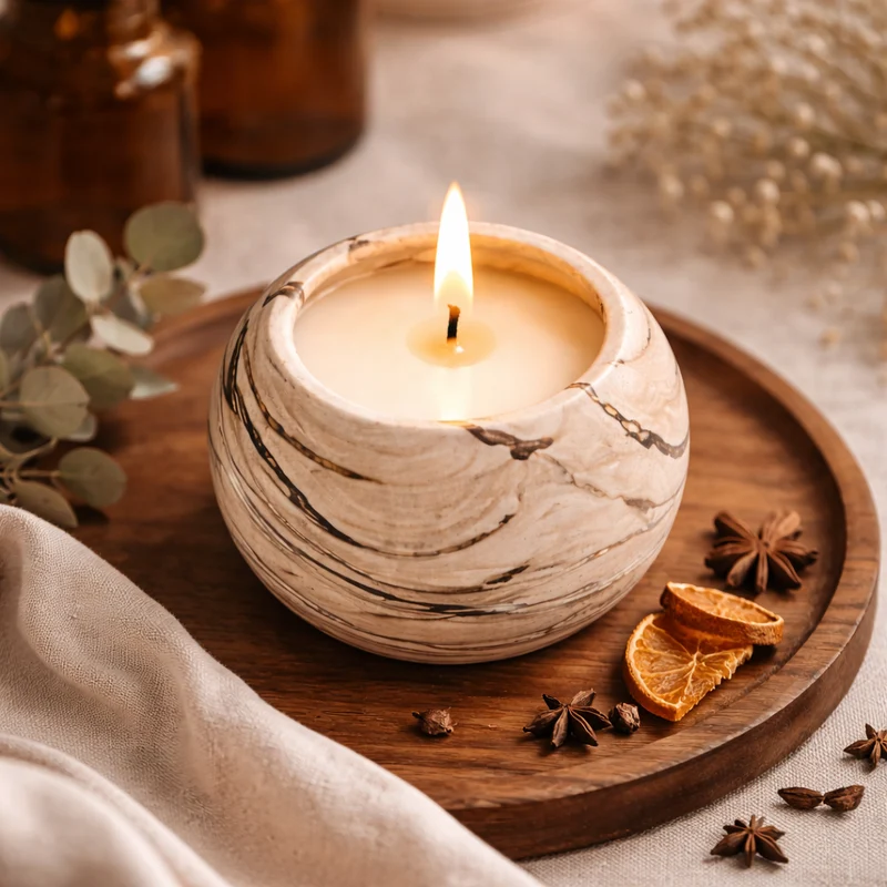 Ceramic Bowl Candle